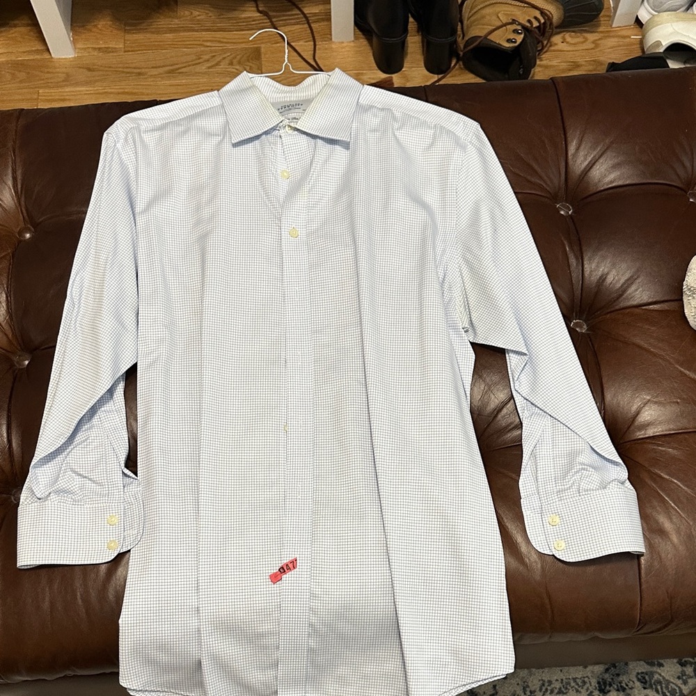 Charles Tyrwhitt Sky Blue Grid Dress Shirt